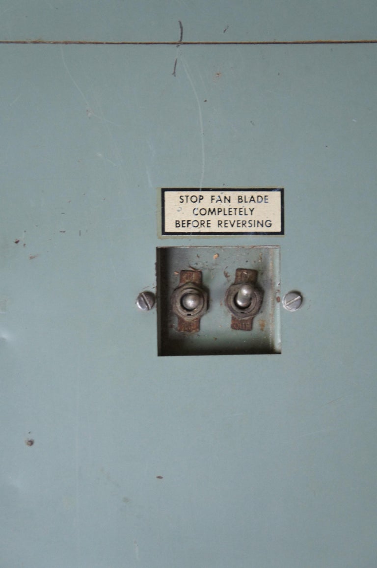 Retro Vintage Lau Indsutrial Box Fan Coffee Table Glass Top Reclaimed