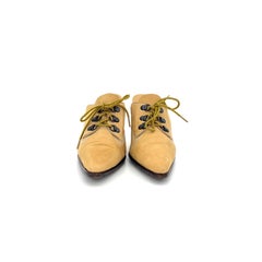 Retro Vintage Manolo Blahnik Oklamu Timberland Pointed Toe Slip On Mules 39