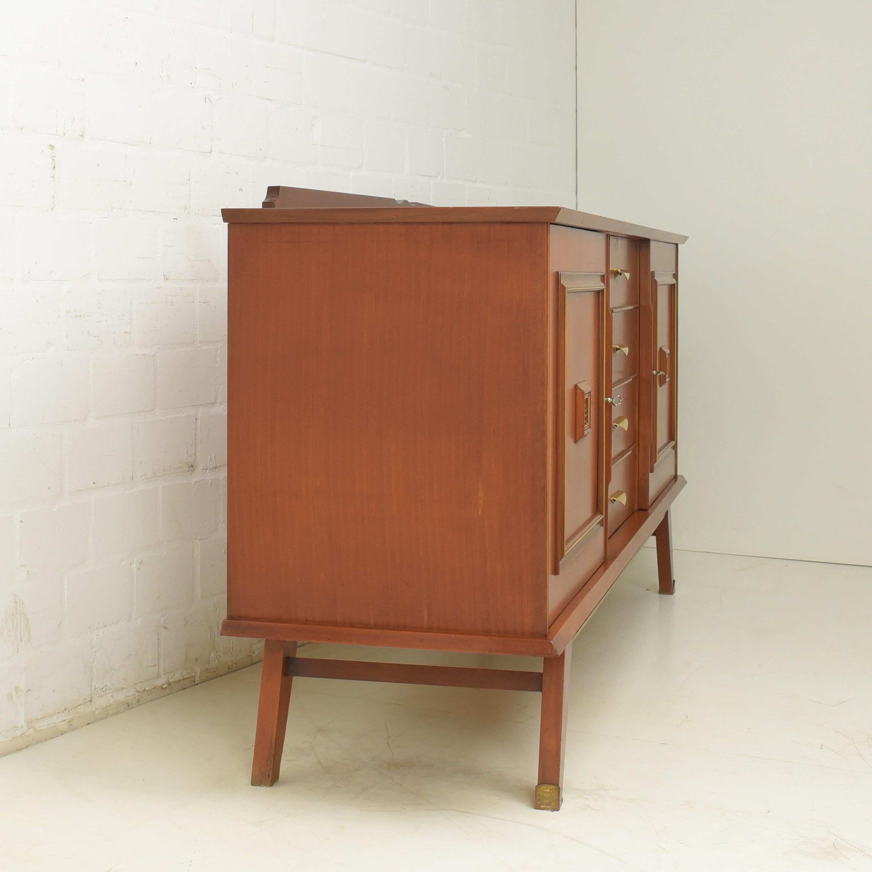 Retro Vintage Midcentury 50s 60s Sideboard in Mahogany, circa 1960 For Sale 7