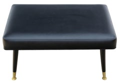 Retro vintage mid-century black vinyl stool – Quality