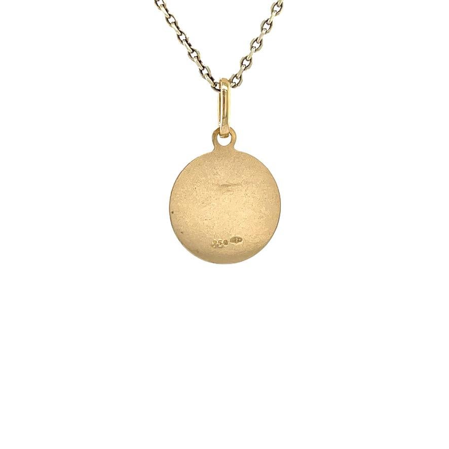 Charm Medaglione Pesci d'epoca in oro giallo 18 carati In condizioni buone in vendita a AMSTERDAM, NL