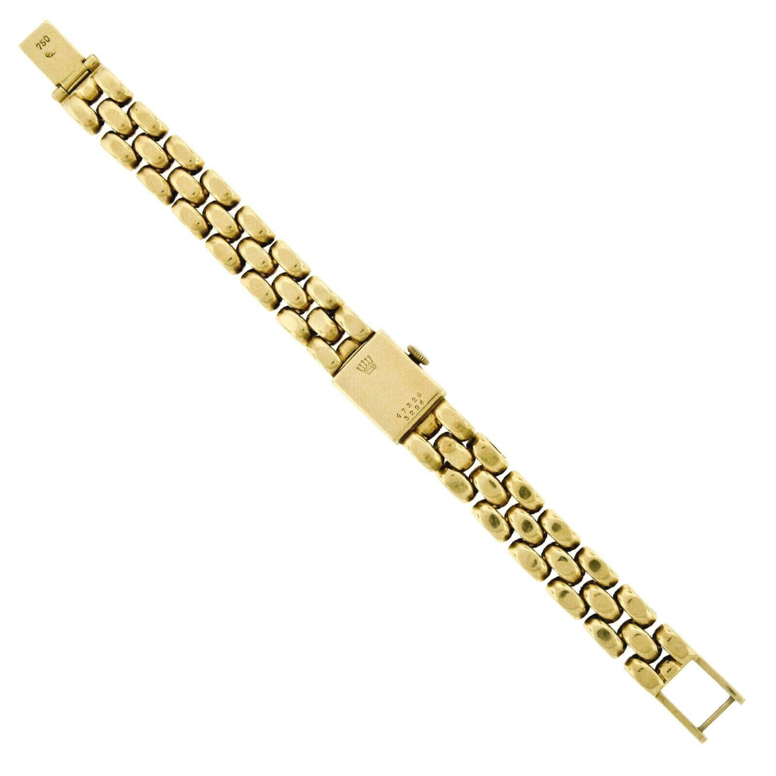 Retro Vintage Rolex Precision 17j Wind Up Watch w/ Unique 18K Gold Bracelet 3294 3