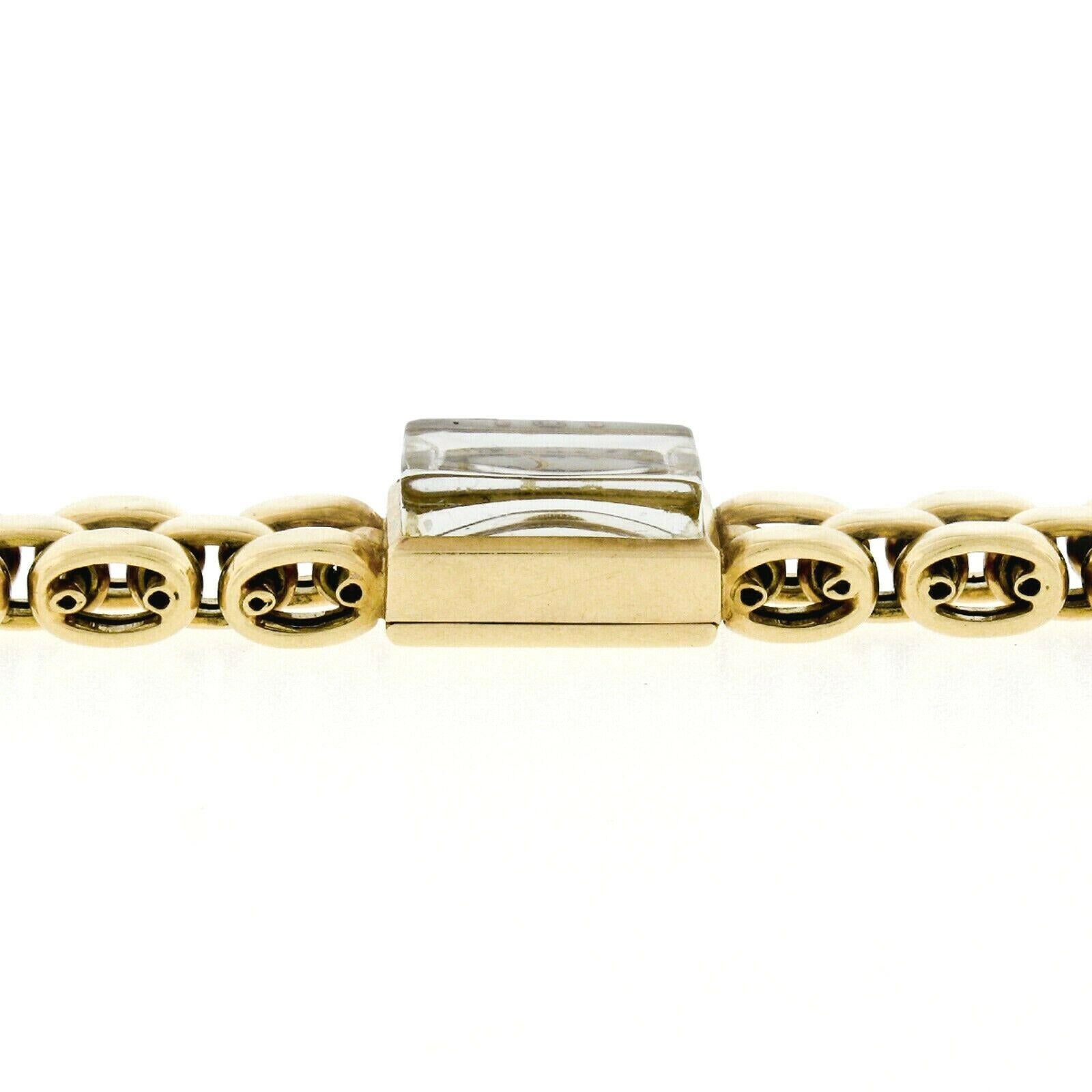 Women's Retro Vintage Rolex Precision 17j Wind Up Watch w/ Unique 18K Gold Bracelet 3294