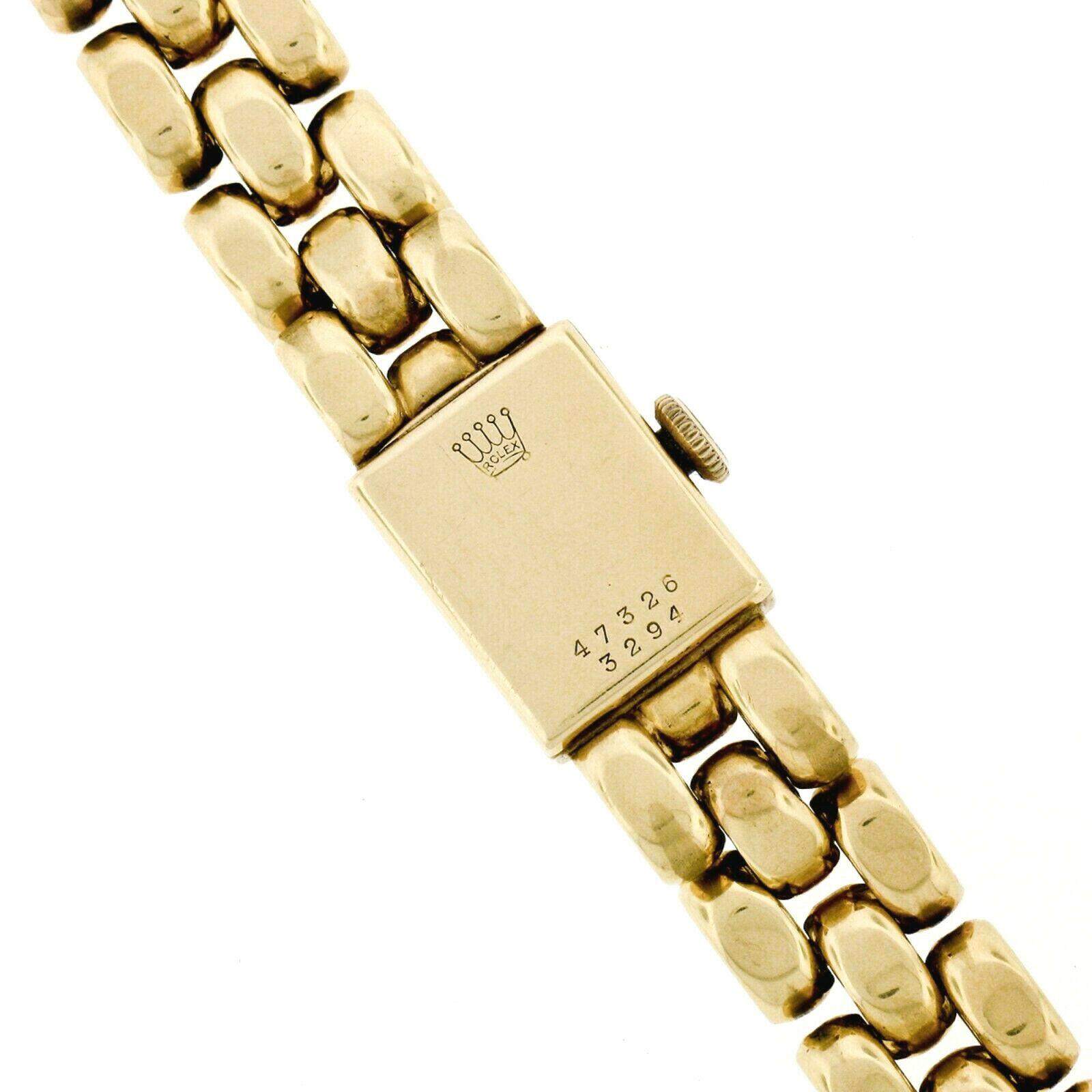 Retro Vintage Rolex Precision 17j Wind Up Watch w/ Unique 18K Gold Bracelet 3294 1