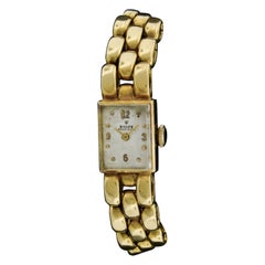 Vintage Vintage Rolex Precision 17j Wind Up Watch w/ Unique 18K Gold Bracelet 3294