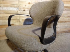 Retro Vintage Swivel 1970er Skandinavischer Bürodrehstuhl