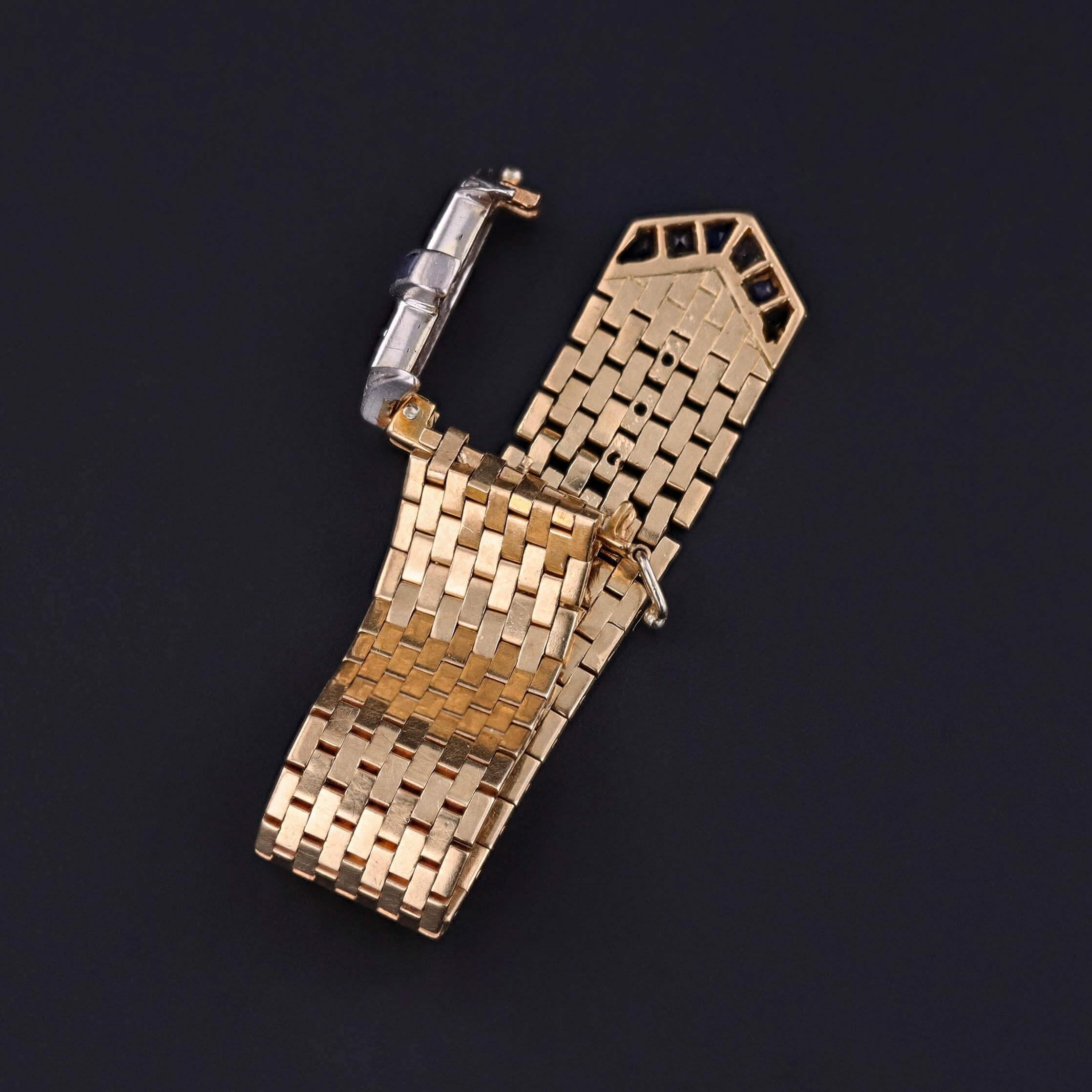 Women's or Men's Retro Vintage Tiffany Belt & Buckle Ring of 14k Gold Sapphire and Diamond For Sale