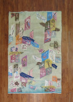 Retro Vintage Turkish Deco Rug