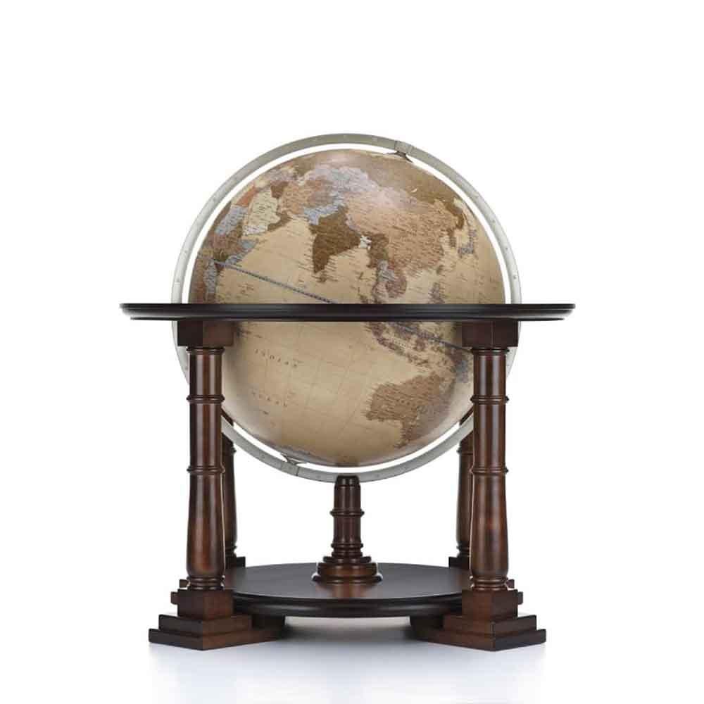 Hand-Crafted Retro Walnut Globe For Sale