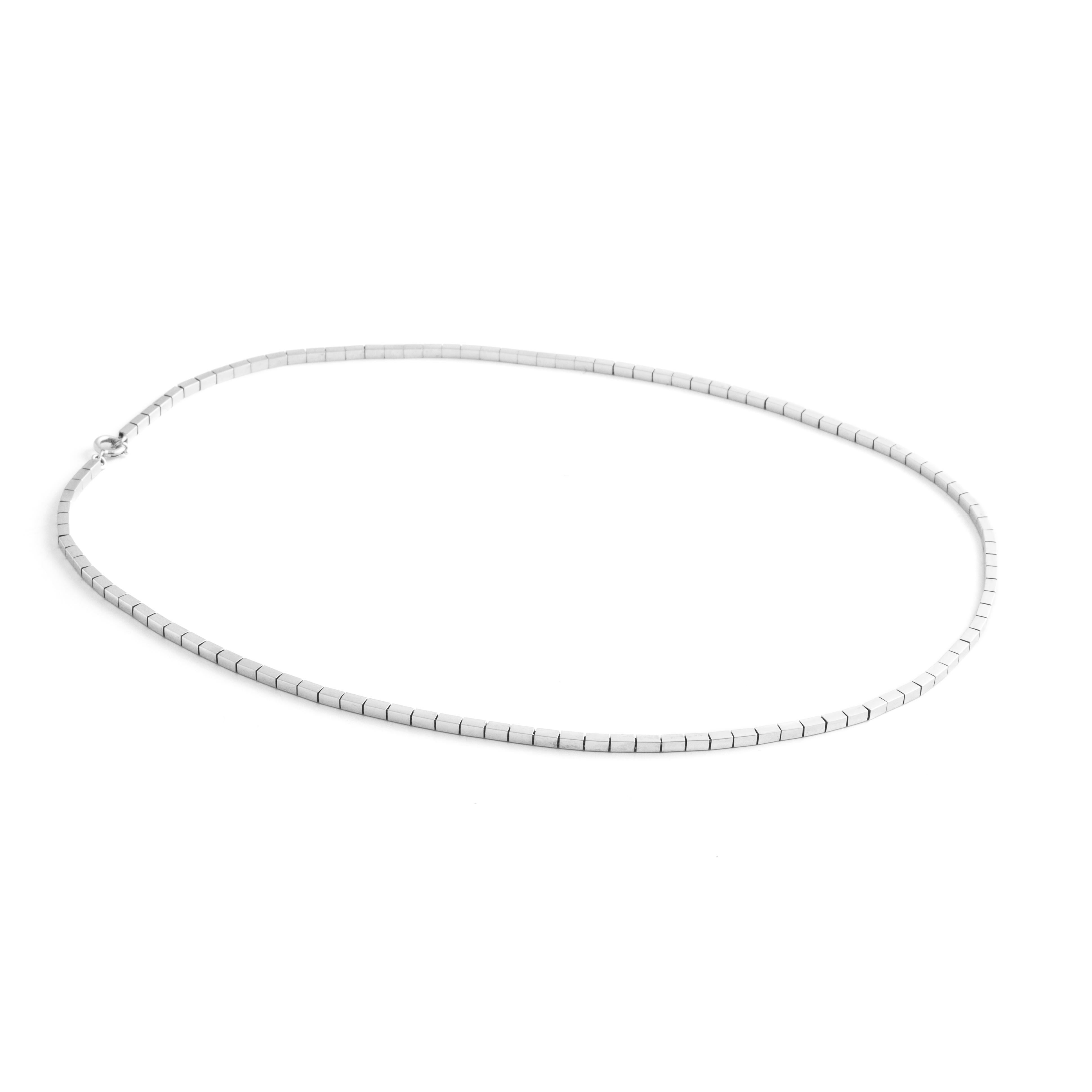 Art Deco Retro White Gold Chain Necklace Early 20th Century For Sale