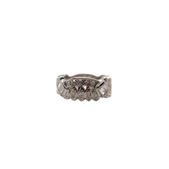 Retro Eternity-Diamantring aus Weißgold