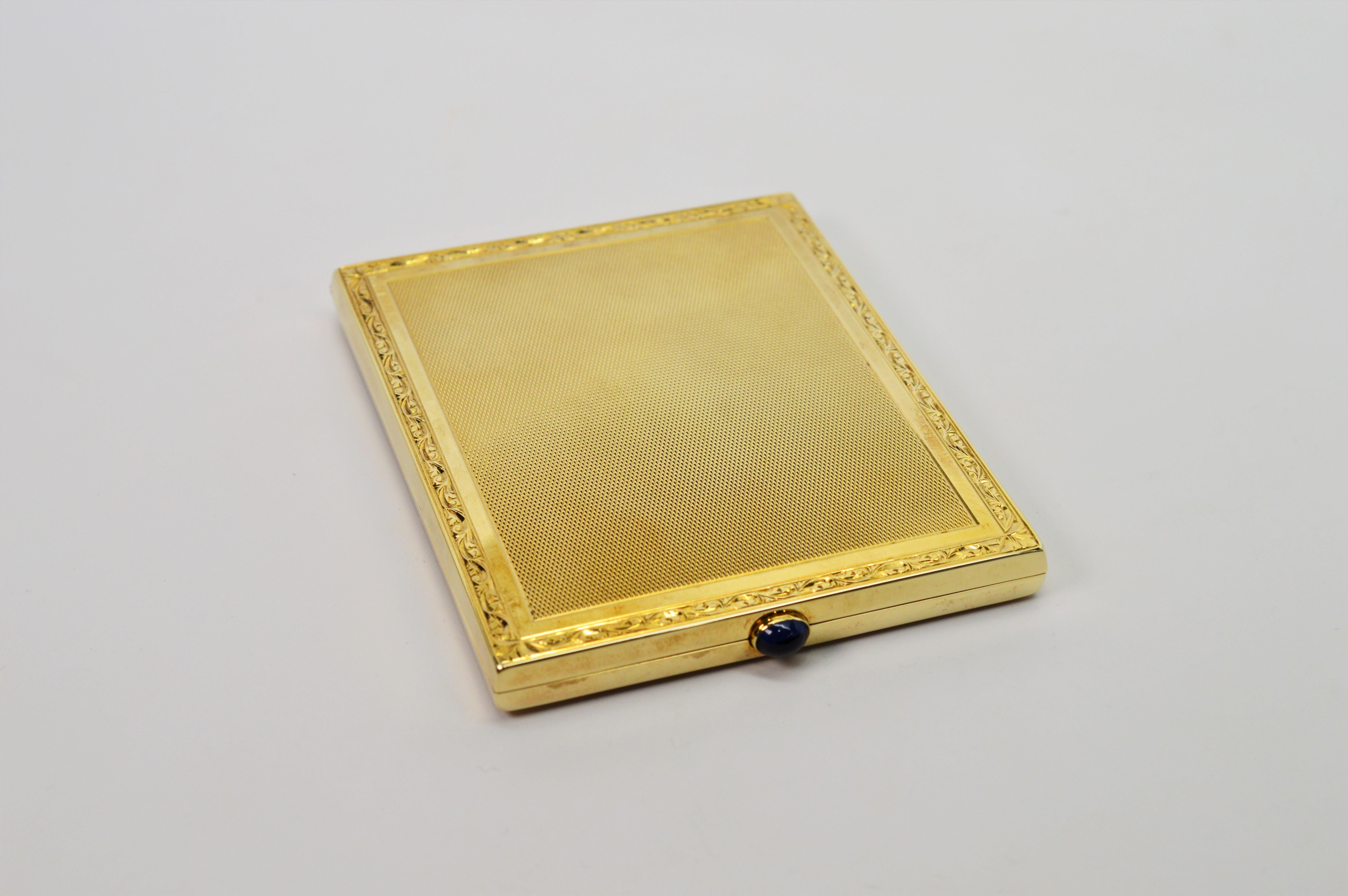 vintage gold cigarette case