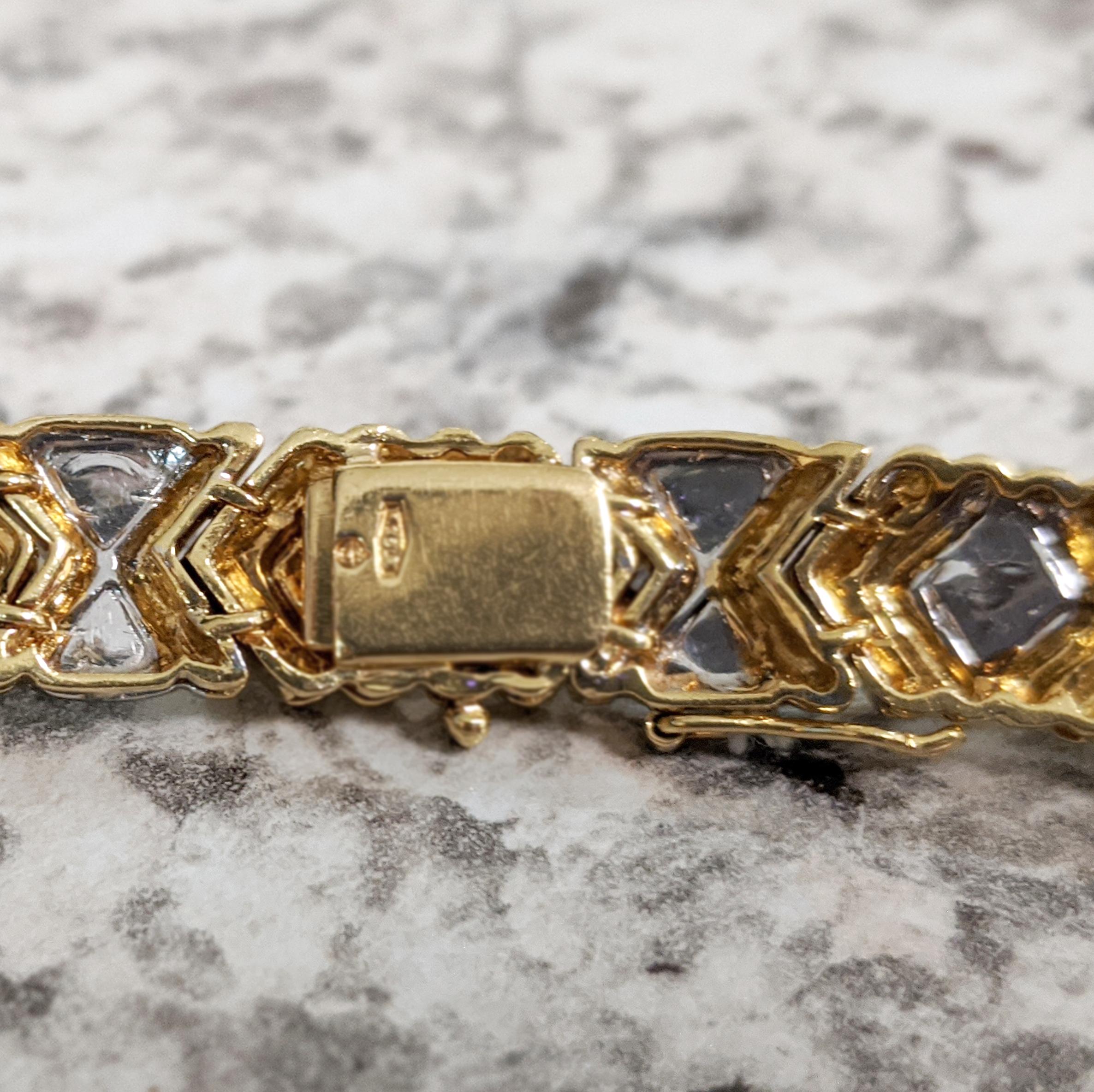 Retro Yellow Gold and Diamond Collar Necklace In Good Condition In NEW ORLEANS, LA