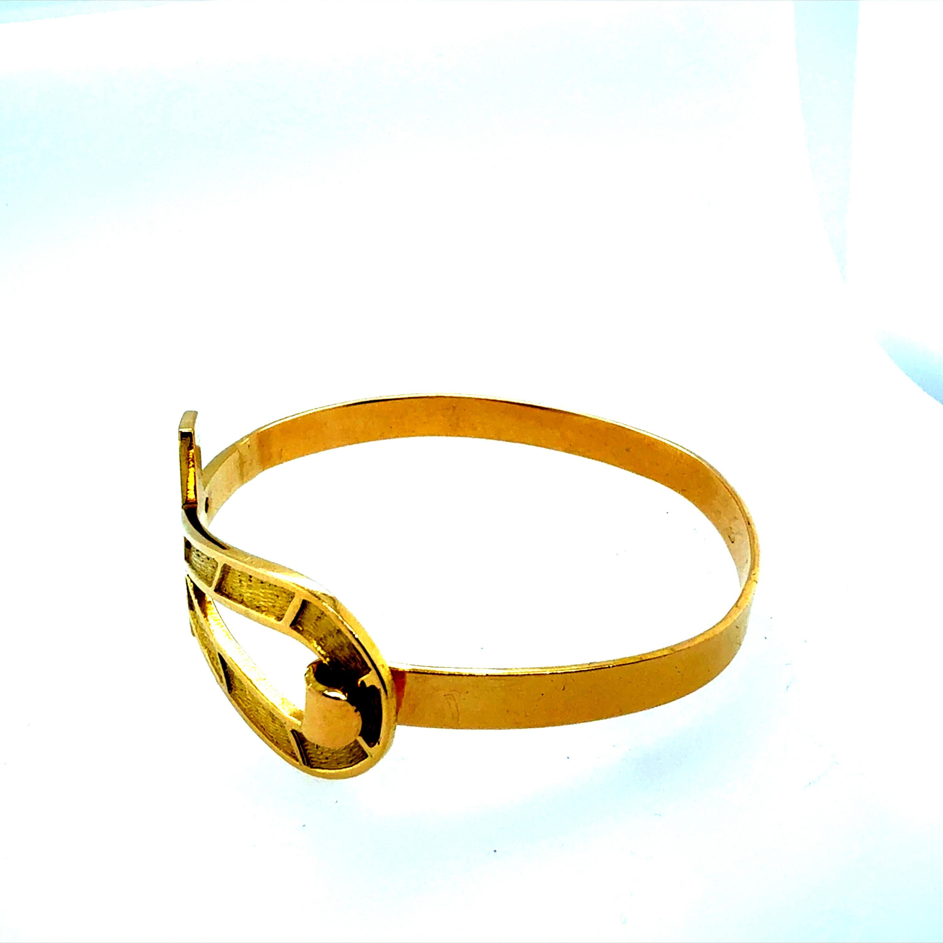 Rétro Bracciale Ankh egiziano retrò in oro giallo CIRCA 1985 in vendita