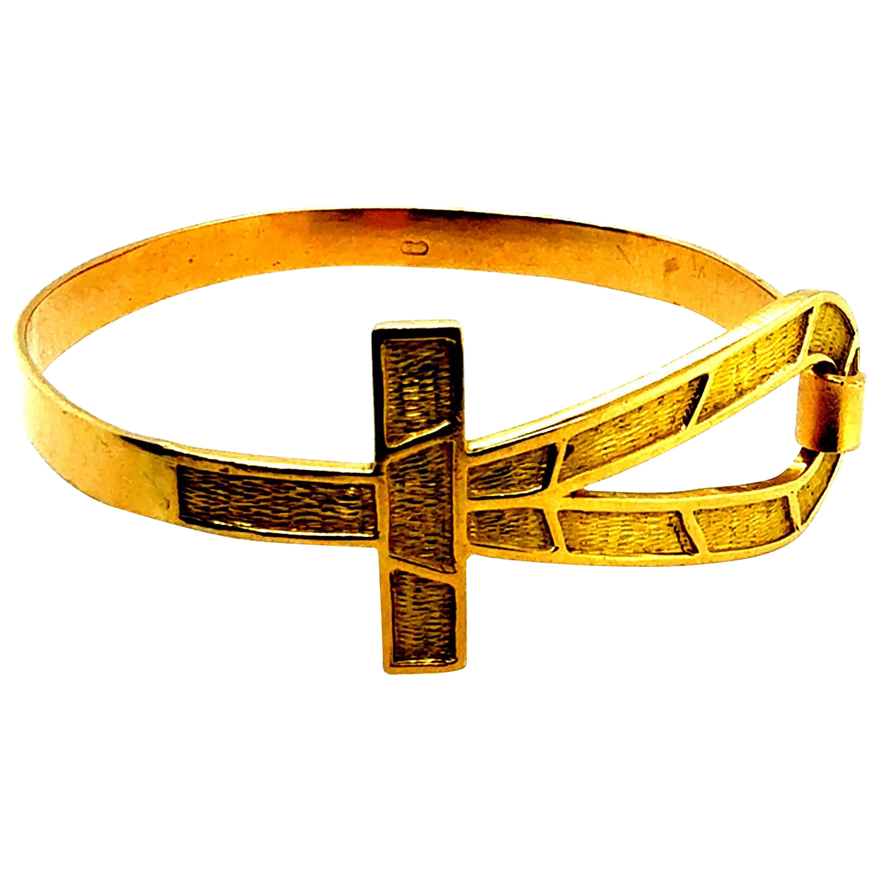 Bracciale Ankh egiziano retrò in oro giallo CIRCA 1985 in vendita