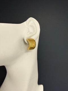 Retro-Ohrringe aus Gelbgold von Carlo Weingrill, Italien, CIRCA 1980