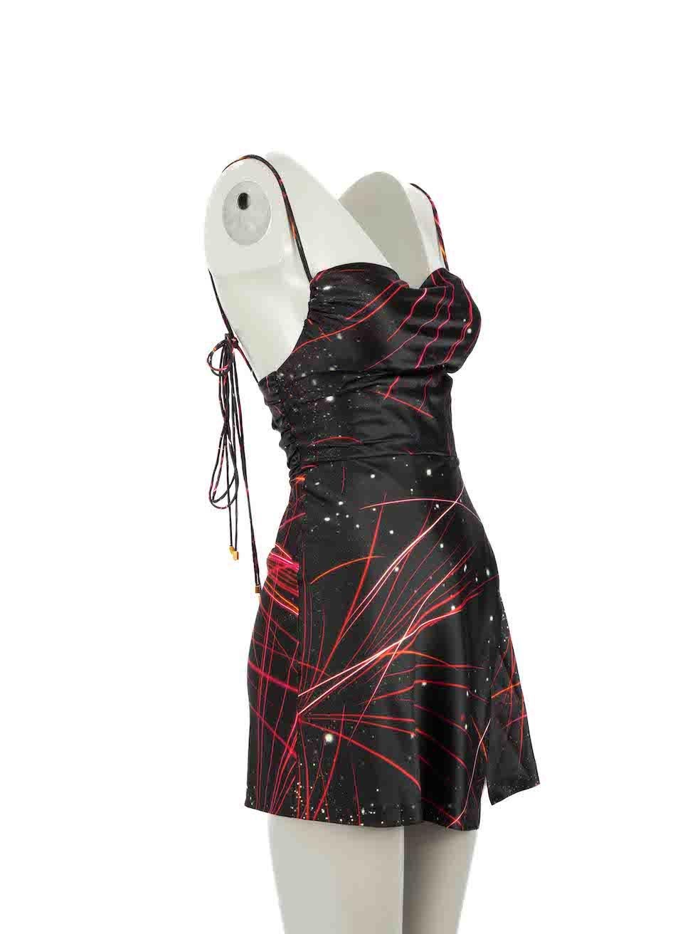 CONDITION is Never worn, with tags. No visible wear to dress is evident on this new Retrof√™te designer resale item.
 
Details
Black
Silk
Dress
Halterneck tie straps
Back tie straps
Mini
Firework pattern
Open back
 
Made in China
 
Composition
95%