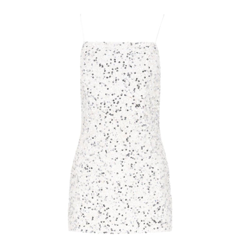 white mini dress Waverly White Racer-Neck Sleeveless Skater Mini Dress – Club L London