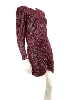 Retrofête Pink Flynn Ruched Sequin Tulle Mini Dress Size S