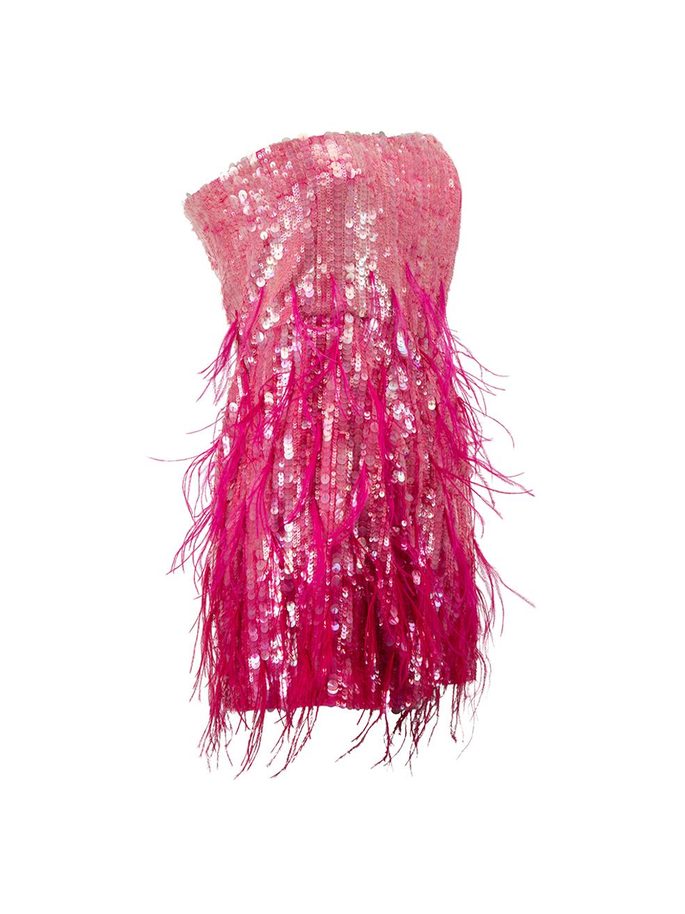 CONDITION is Never worn, with tags. No visible wear to dress is evident on this new Retrofête designer resale item.
 
Details
Pink
Polyester
Mini dress
Sequinned and faux feather accent
Strapless
 
Made in India
 
Composition
100% Polyester
 
Care
