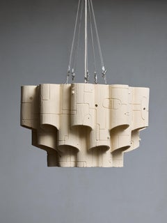 Retrofuture Ceramic Chandelier by Olivia Cognet
