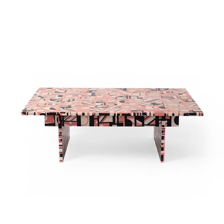 Cast Retrograde Coffee Table in Resin by Elyse Graham