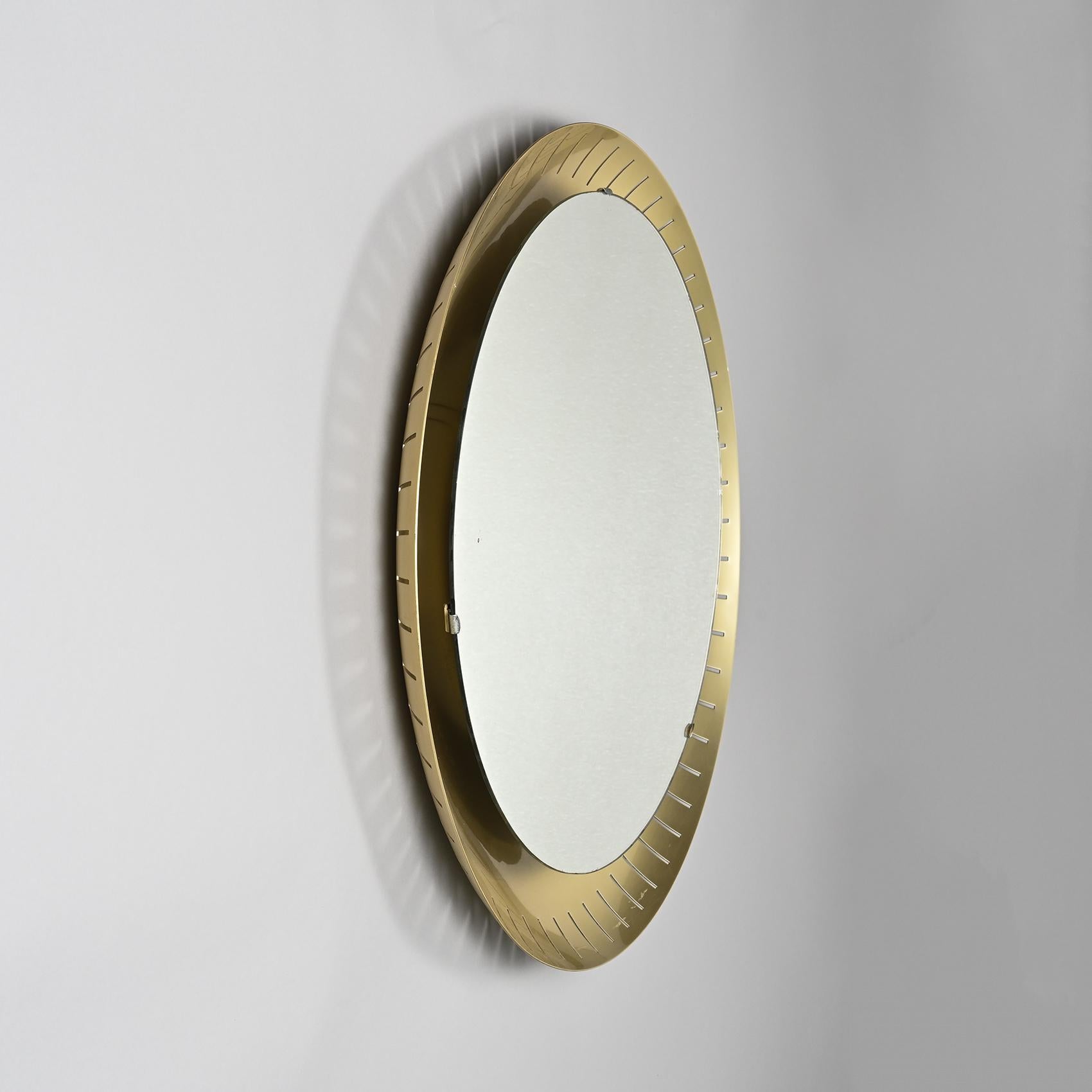 Italian Retrolit Mirror by Stilnovo, Italy circa 1960 For Sale