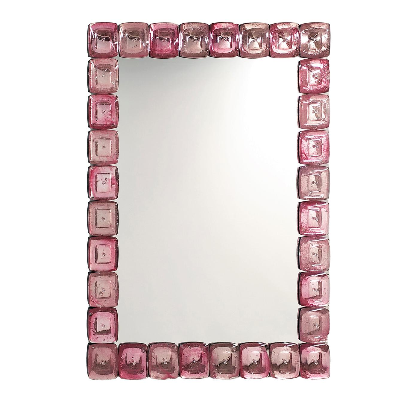 Contemporary Rettangolo Rubino Murano Glass Wall Mirror by Fratelli Tosi For Sale