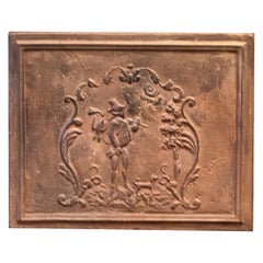 Retour de la chasse Plaque de cheminée, France, Style Napoléon III, 20e siècle