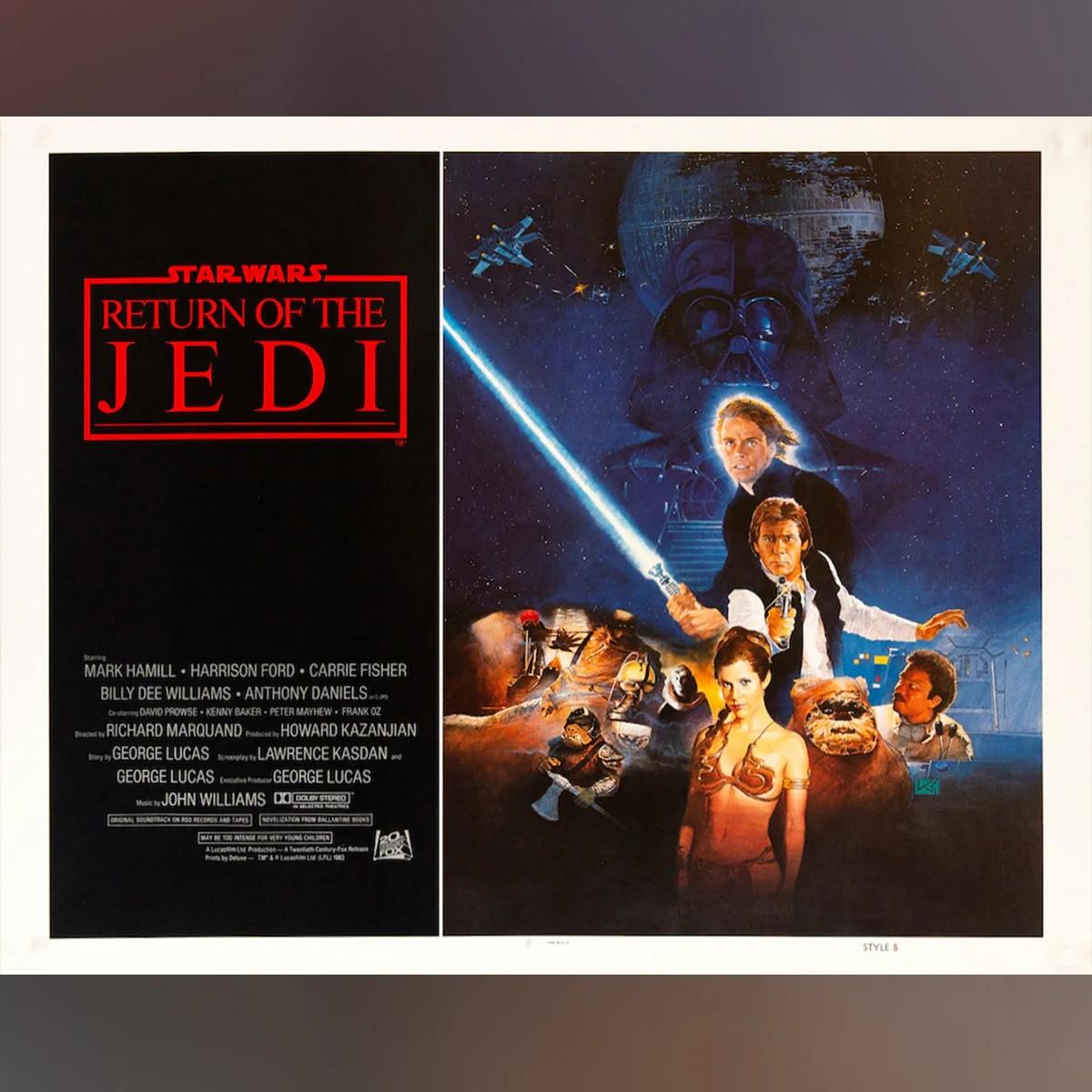 Return Of The Jedi (1983)
Half Sheets (22 X 28 Inches)

Luke Skywalker attempts to bring his father back to the light side of the Force. At the same time, the rebels hatch a plan to destroy the second Death Star.

This is an Original Film Poster
