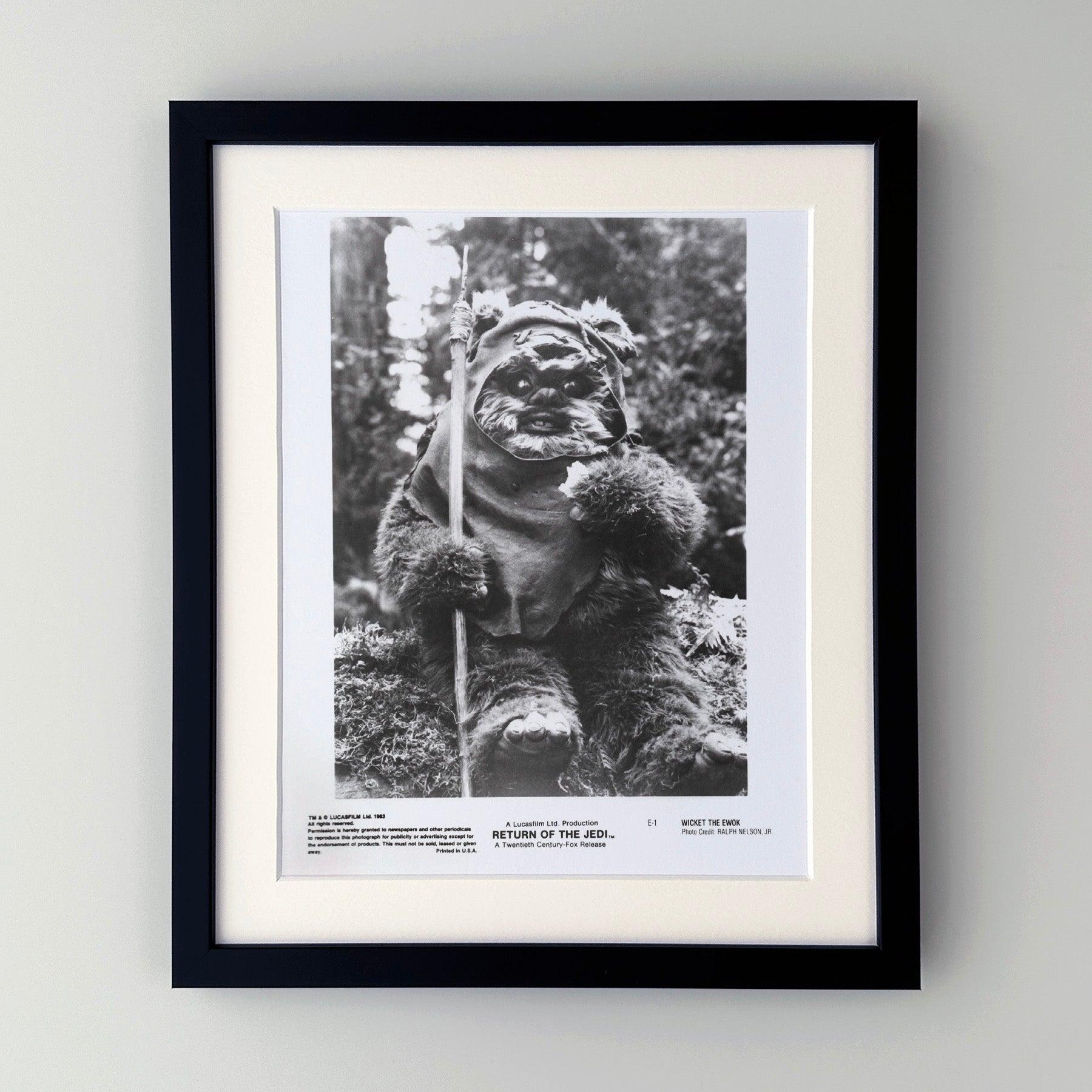 Original 8x10 Zoll Publicity Film Still für Return of the Jedi (1983) mit Mark Hamill, Harrison Ford und Carrie Fisher in den Hauptrollen.

Werbefotos (Film/Produktion) wurden erstellt, um die Studios bei der Werbung für ihre neuen Filme zu