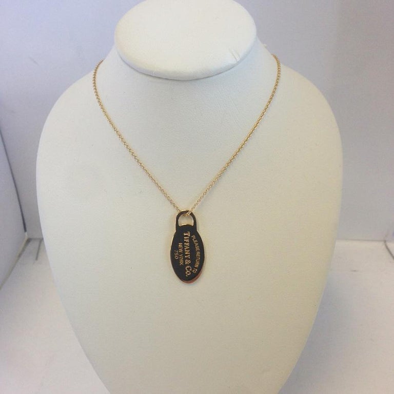 Tiffany necklace dog tag clearance