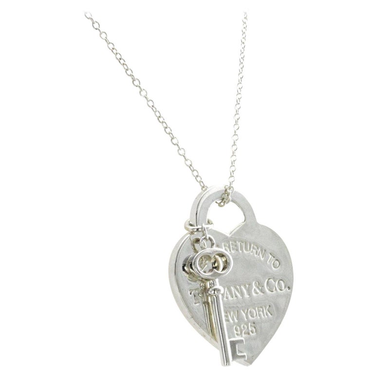 tiffany and co necklace heart and key