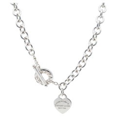 Return to Tiffany & Co. Heart Tag Toggle Necklace in Sterling Silver