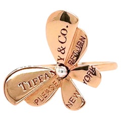 Rückkehr zu Tiffany LOVE BUGS Kollektion Schmetterlingsring 18k RG & SS