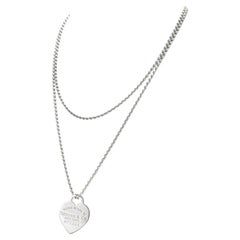 Ritorna a Tiffany & Co. Collana a catena in argento 925 con medaglietta a cuore