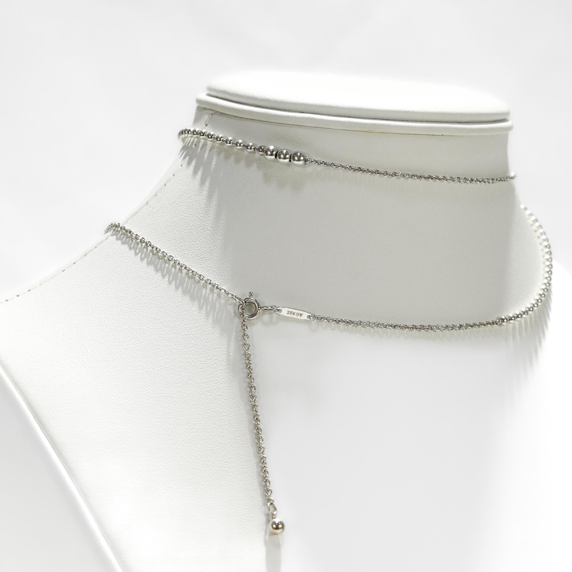 Zurück zu Tiffany & Co. Sterling Silber Anhänger Halskette mit geätztem Herz und Pfeil im Angebot 5