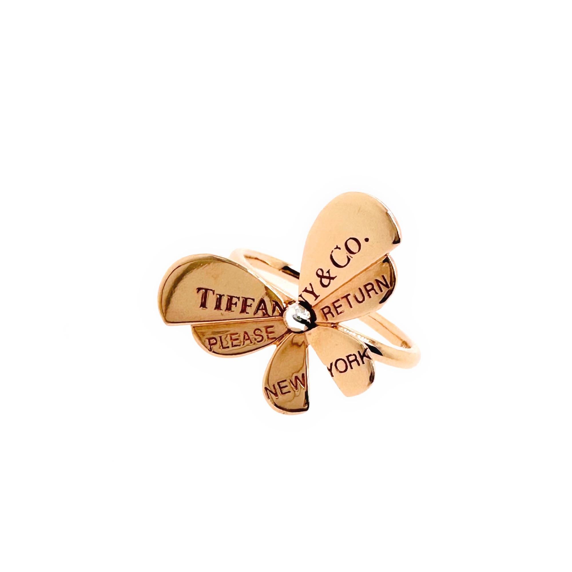 Tiffany & Co Return to Tiffany Love Bug Collection
Style:  Ring
Ref. number:  67070925
Metal:  18k Rose Gold & Sterling Silver
Design:  Butterfly with 