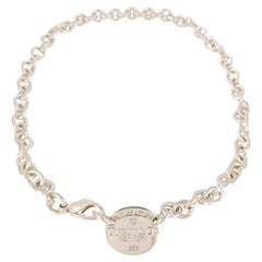 Return to Tiffany  Oval Tag Chain Link Choker in Silver