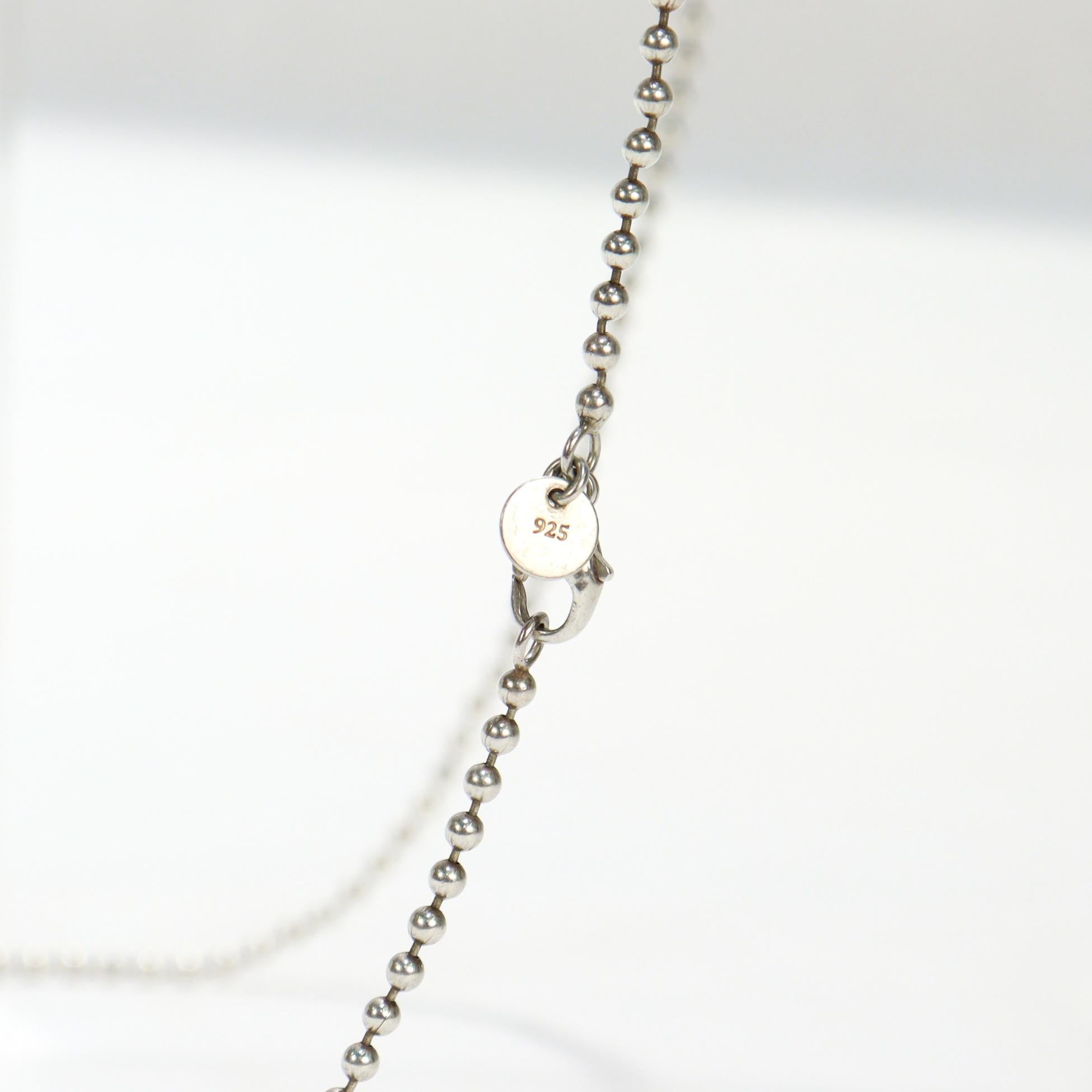 Volver a Collar con placa de identificación o cadena de corazón Tiffany de plata de ley y esmalte en venta 11