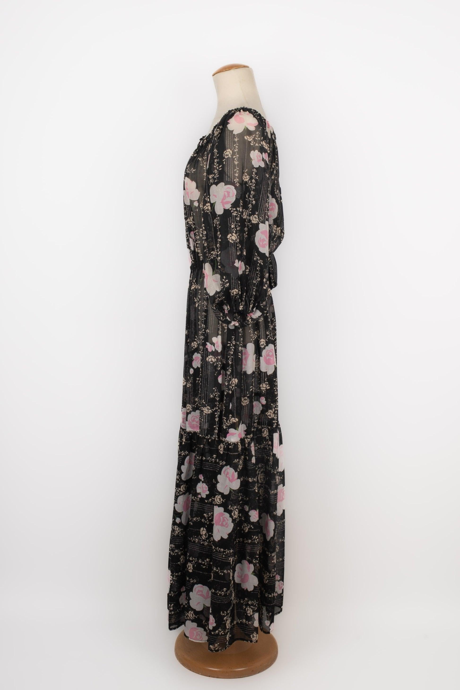 Women's Rety Long Black Veil Dress Couture For Sale