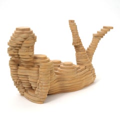 Reuben H. (R.H.) Karol Contour Wood Sculpture of Female Nude
