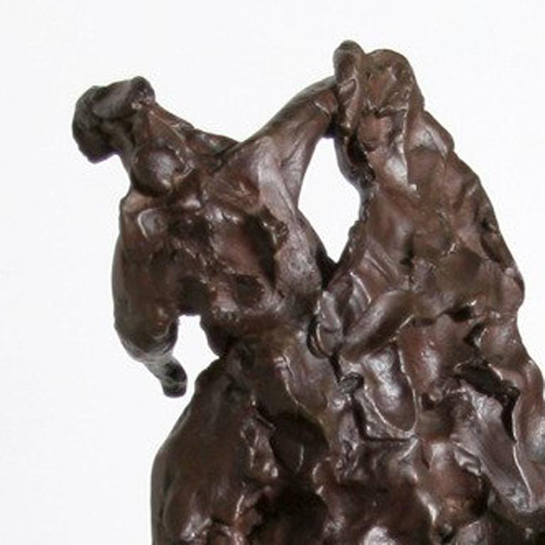 Europa and the Bull - Gold Figurative Sculpture by Reuben Nakian