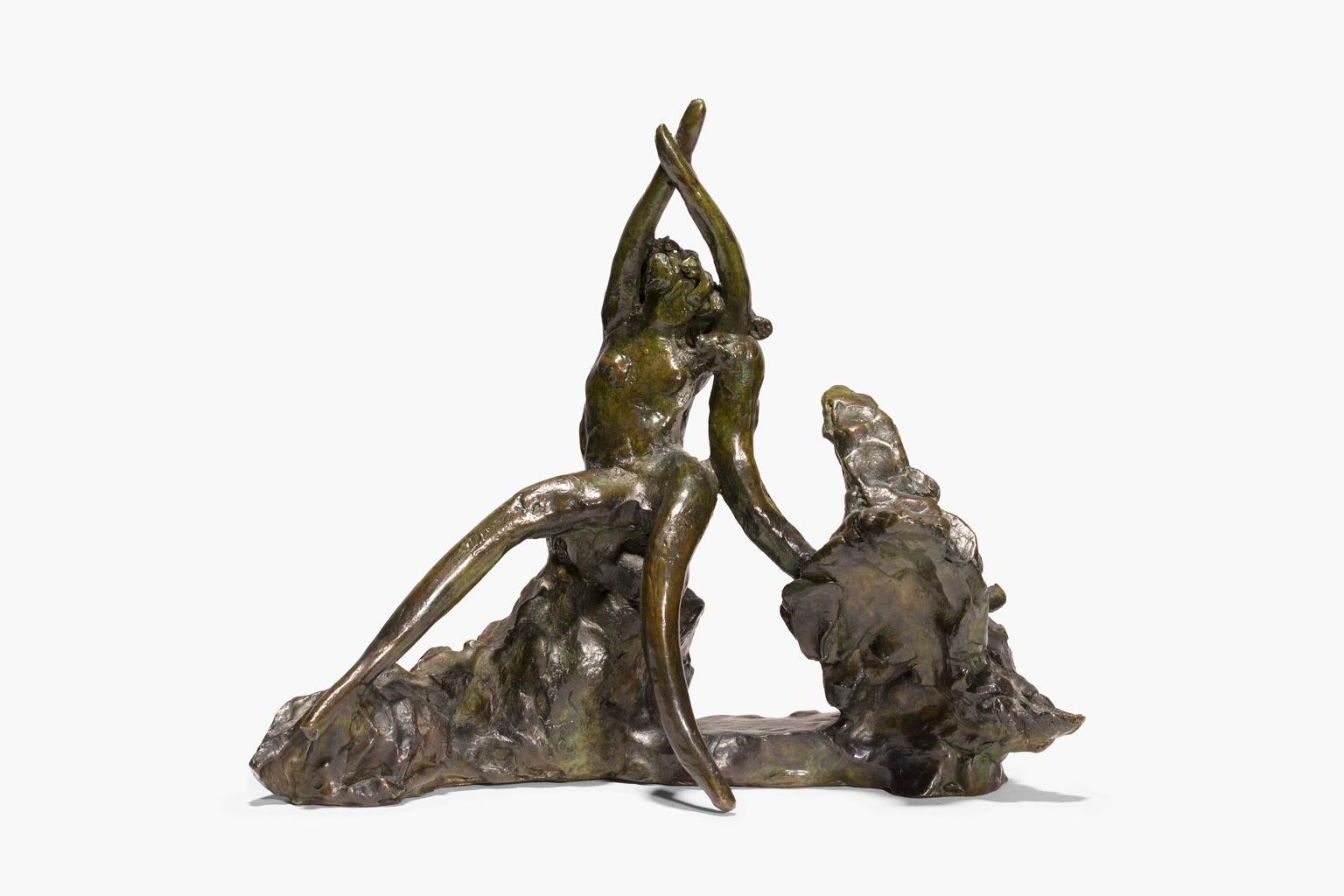 Reuben Nakian Figurative Sculpture - "Leda and the Swan", Bronze Sculpture, Signed and Numbered By Artist