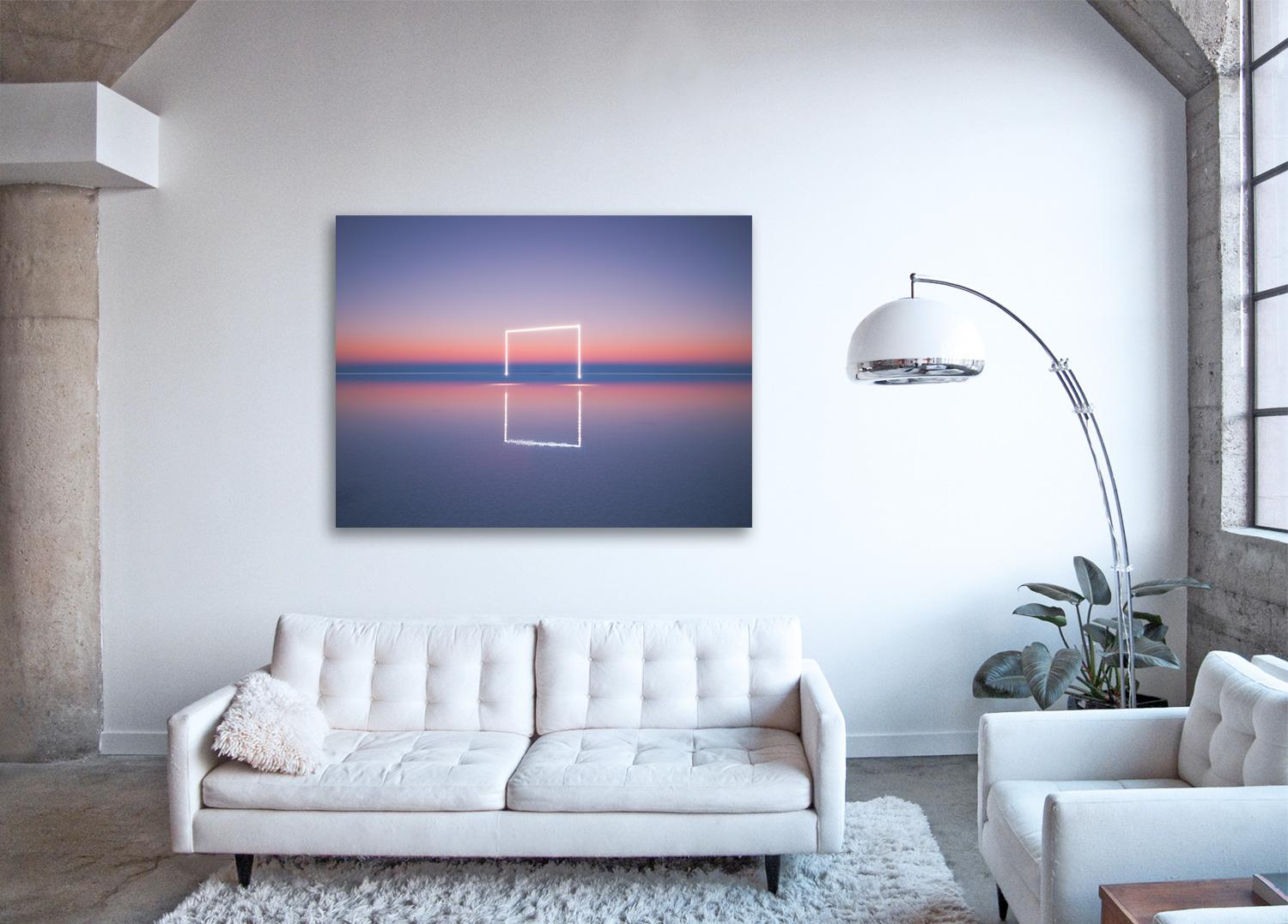 Aeroglyph XT 2011 - large format photo of light painting in nocturnal landscape - Contemporary Photograph by Reuben Wu