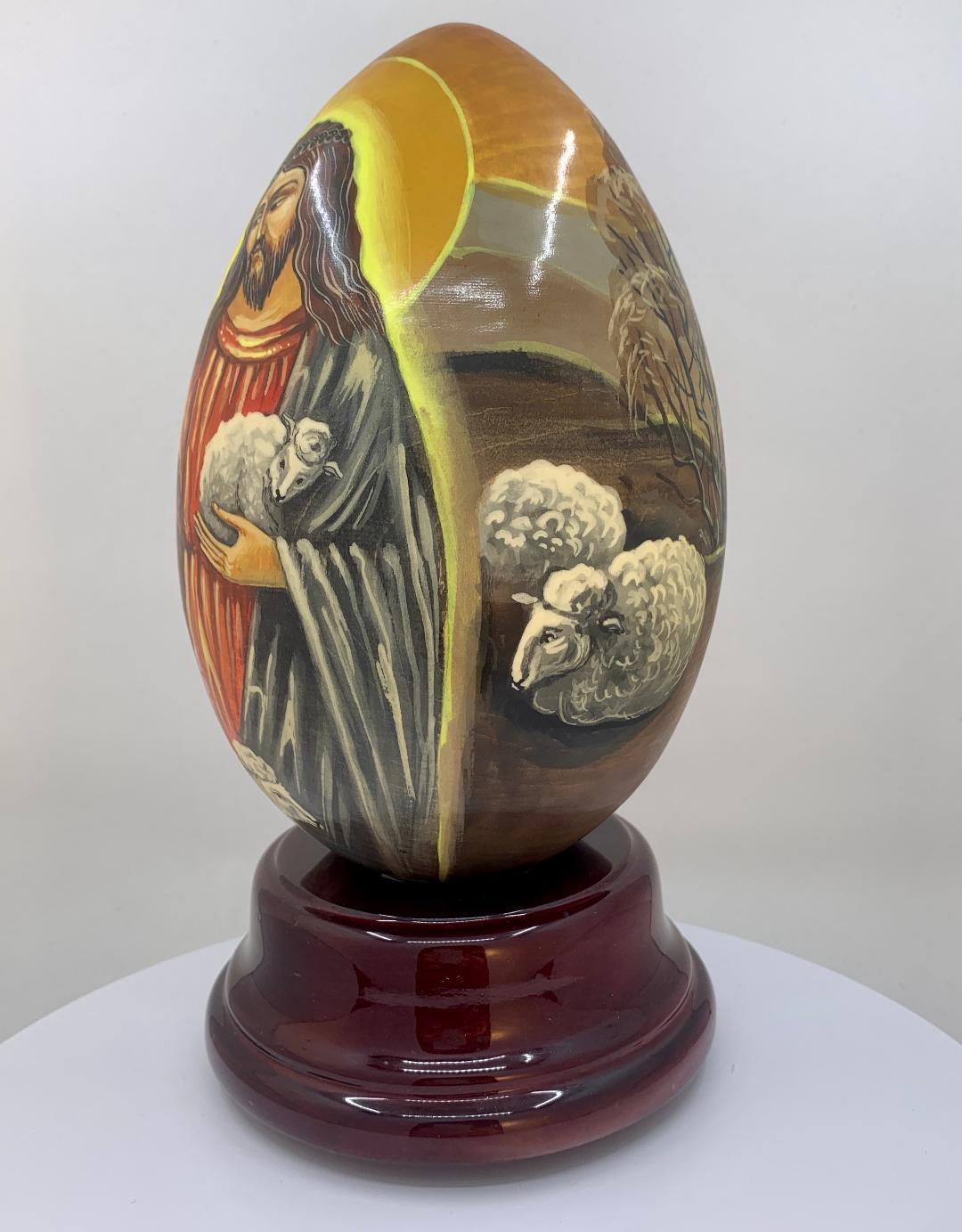 Reuge Swiss El Rey del Amor Salmo 23 Pintado a mano Huevo de Pascua Ruso Caja de música Otro en venta