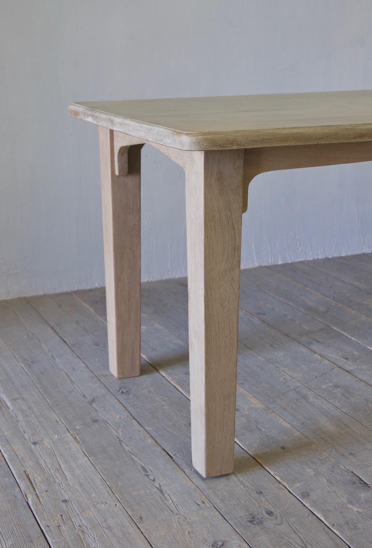 English Réunion Table, Ash-Framed Table Inspired by the Provincial Kitchens of France For Sale
