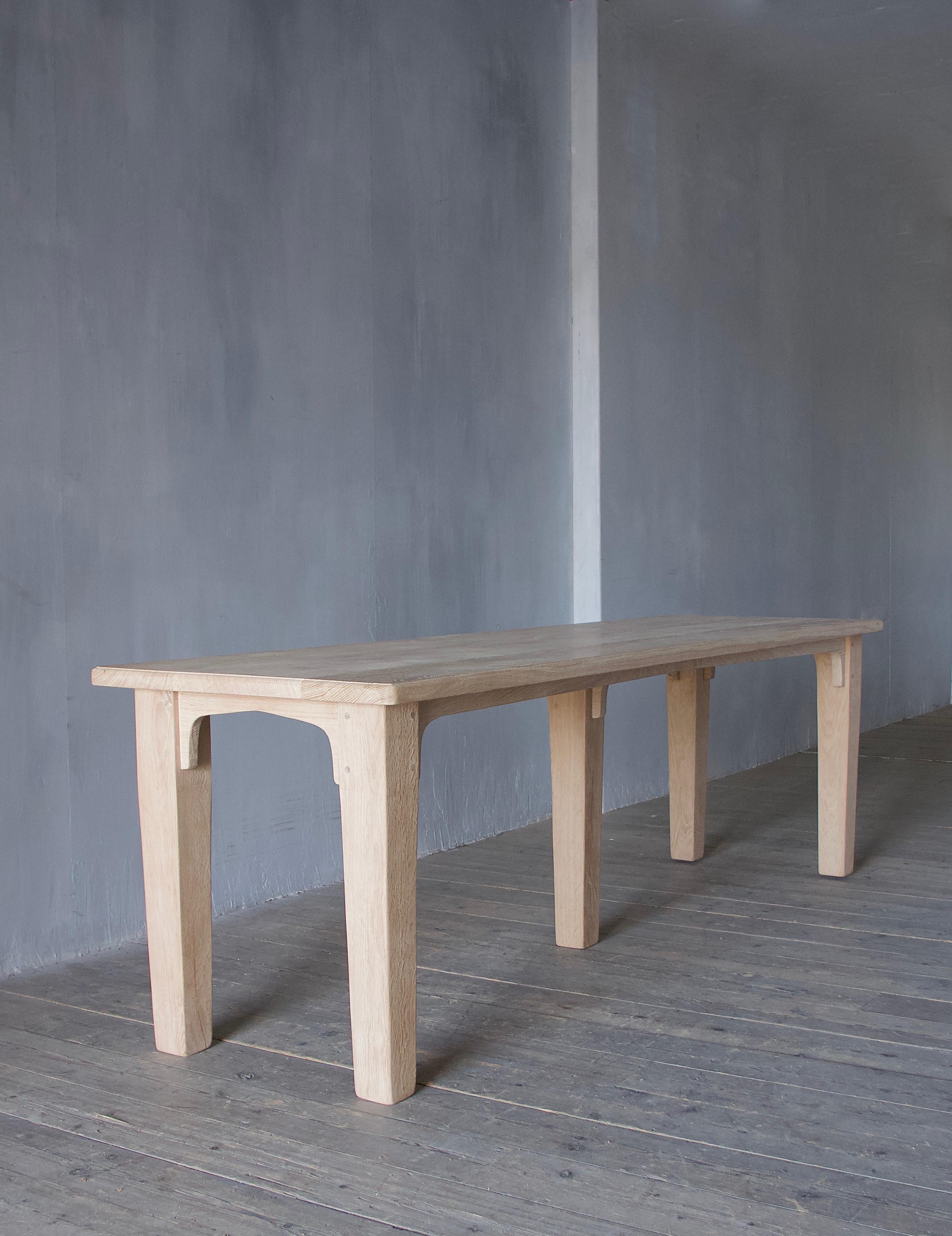 Contemporary Réunion Table, Ash-Framed Table Inspired by the Provincial Kitchens of France For Sale