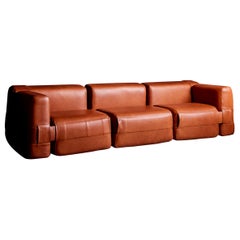 Sofá de 3 plazas 932 retapizado de Mario Bellini para Cassina, Italia - Años 60