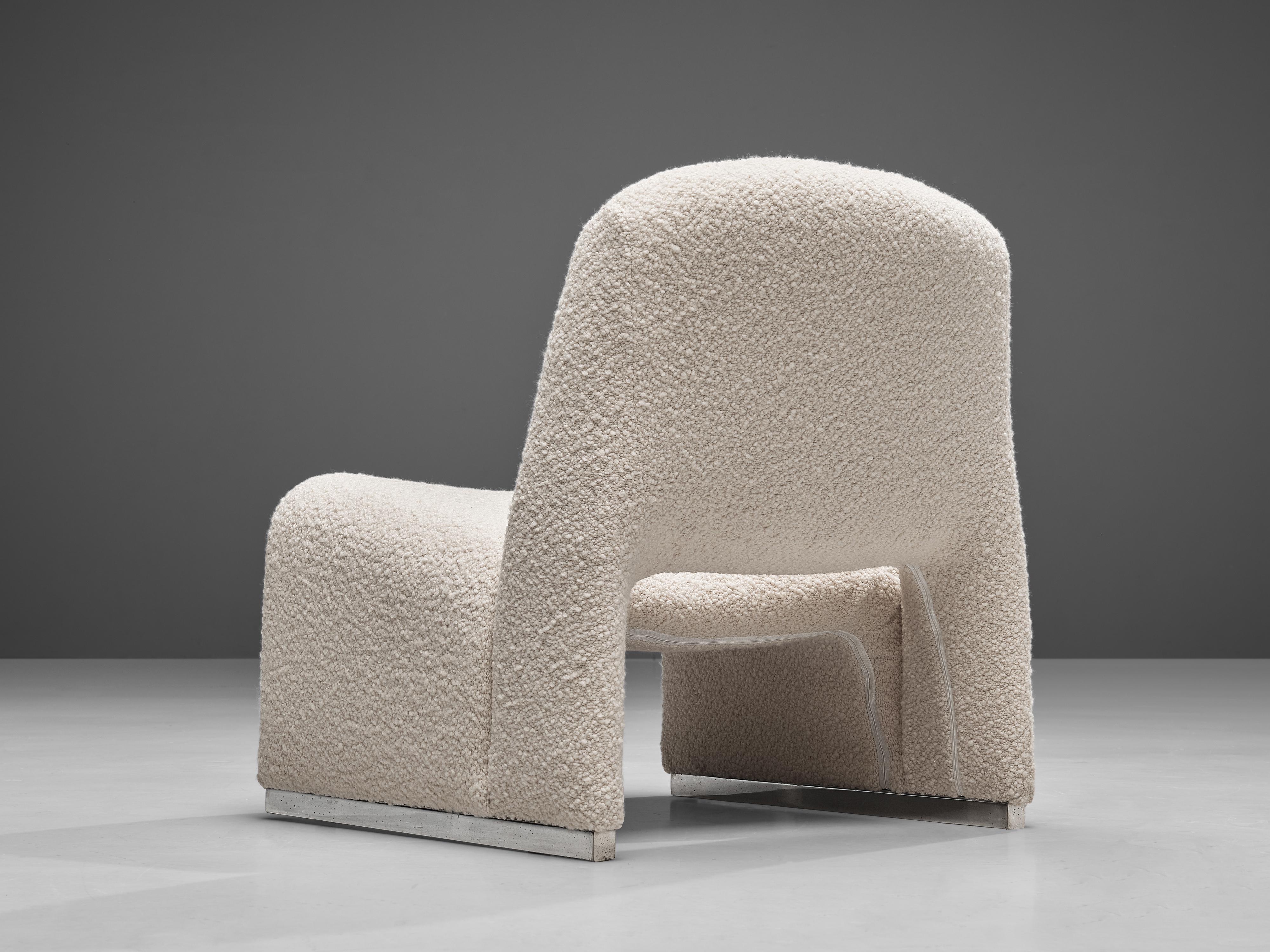 Italian Reupholstered ‘Alky’ Lounge Chair in the Style of Giancarlo Piretti